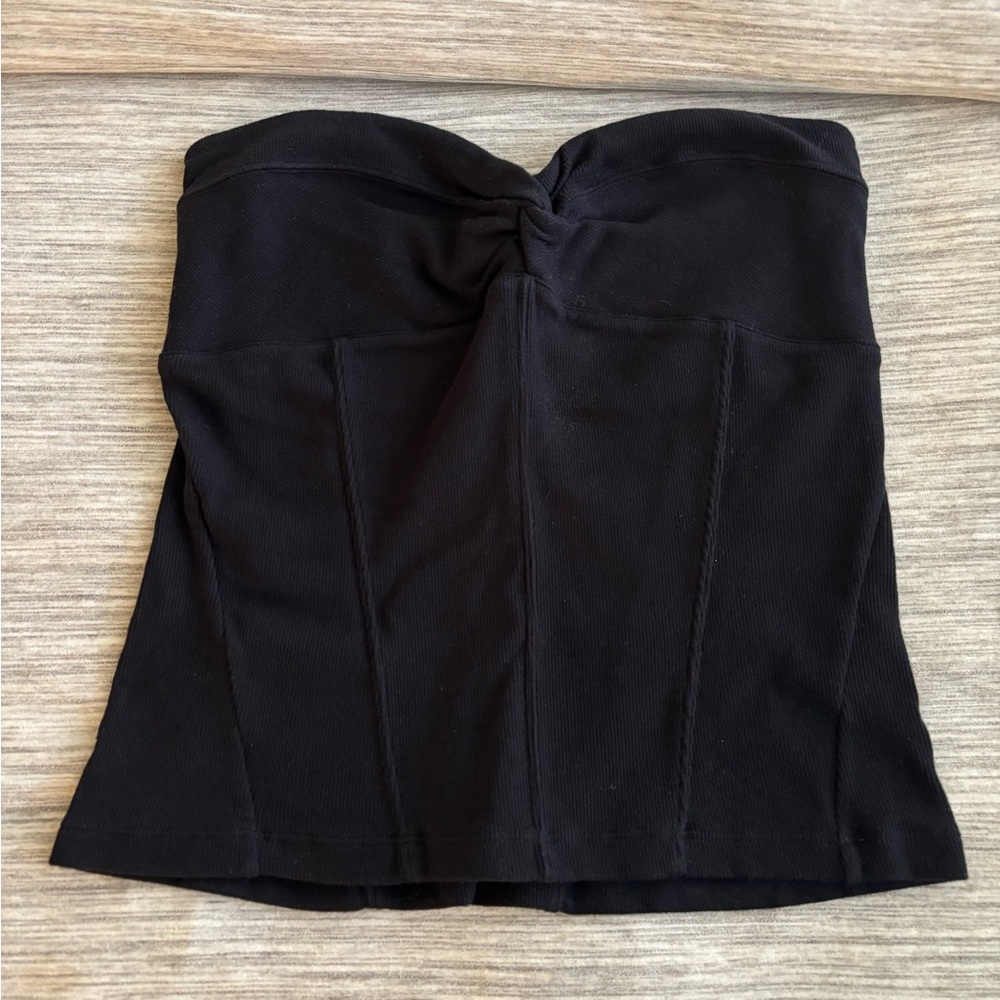 Free People Black Strapless Top